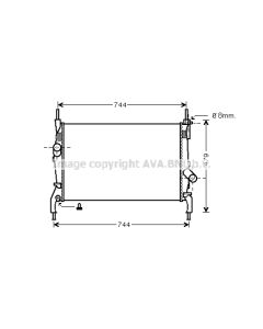 AVA QUALITY COOLING FD2404 - Radiatore, Raffreddamento motore