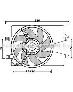AVA QUALITY COOLING FD7553 - Ventola, Raffreddamento motore