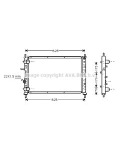 AVA QUALITY COOLING FT2188 - Radiatore, Raffreddamento motore