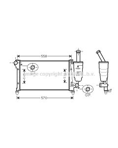 AVA QUALITY COOLING FT2291 - Radiatore, Raffreddamento motore