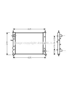 AVA QUALITY COOLING FTA2227 - Radiatore, Raffreddamento motore
