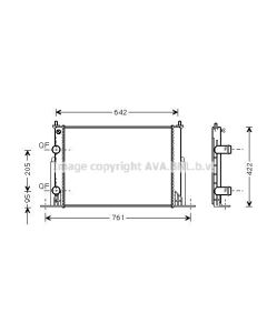 AVA QUALITY COOLING FTA2244 - Radiatore, Raffreddamento motore