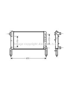 AVA QUALITY COOLING FTA2263 - Radiatore, Raffreddamento motore