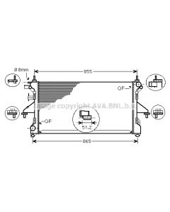 AVA QUALITY COOLING FTA2399 - Radiatore, Raffreddamento motore