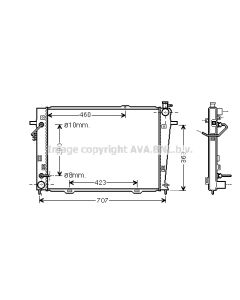 AVA QUALITY COOLING HY2167 - Radiatore, Raffreddamento motore