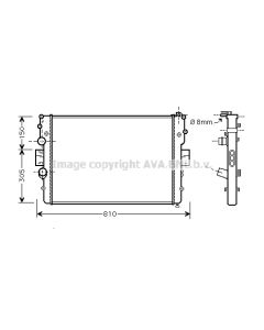 AVA QUALITY COOLING IVA2087 - Radiatore, Raffreddamento motore