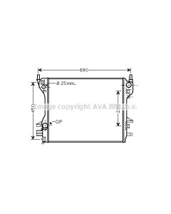 AVA QUALITY COOLING JR2040 - Radiatore, Raffreddamento motore
