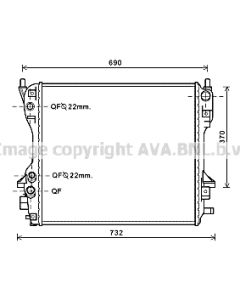 AVA QUALITY COOLING JR2049 - Radiatore, Raffreddamento motore
