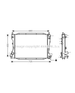 AVA QUALITY COOLING JRA2035 - Radiatore, Raffreddamento motore