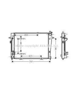 AVA QUALITY COOLING KAA2132 - Radiatore, Raffreddamento motore