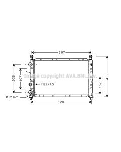 AVA QUALITY COOLING LC2050 - Radiatore, Raffreddamento motore