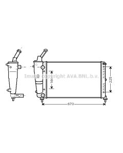 AVA QUALITY COOLING LC2081 - Radiatore, Raffreddamento motore