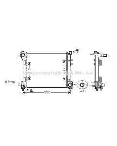 AVA QUALITY COOLING LC2098 - Radiatore, Raffreddamento motore