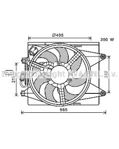 AVA QUALITY COOLING LC7501 - Ventola, Raffreddamento motore