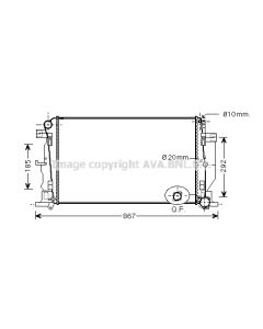 AVA QUALITY COOLING MS2444 - Radiatore, Raffreddamento motore