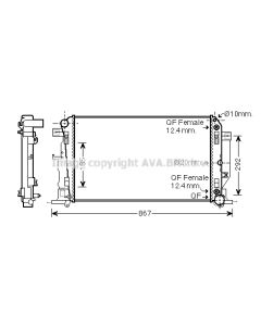 AVA QUALITY COOLING MS2445 - Radiatore, Raffreddamento motore