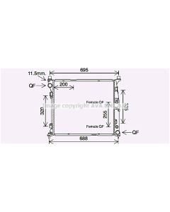 AVA QUALITY COOLING MS2694 - Radiatore, Raffreddamento motore