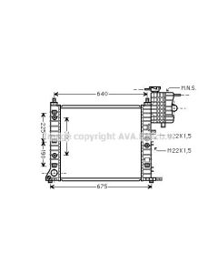 AVA QUALITY COOLING MSA2243 - Radiatore, Raffreddamento motore