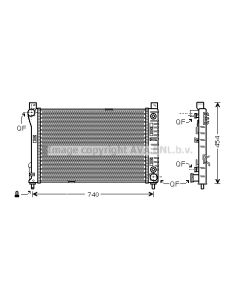 AVA QUALITY COOLING MSA2286 - Radiatore, Raffreddamento motore