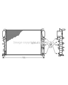 AVA QUALITY COOLING MSA2342 - Radiatore, Raffreddamento motore