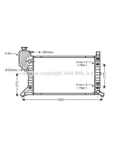 AVA QUALITY COOLING MSA2343 - Radiatore, Raffreddamento motore