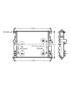 AVA QUALITY COOLING MSA2436 - Radiatore, Raffreddamento motore