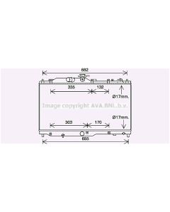 AVA QUALITY COOLING MZ2285 - Radiatore, Raffreddamento motore