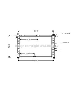 AVA QUALITY COOLING OL2266 - Radiatore, Raffreddamento motore