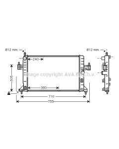 AVA QUALITY COOLING OL2305 - Radiatore, Raffreddamento motore