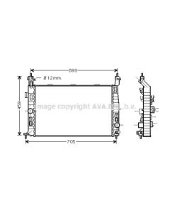 AVA QUALITY COOLING OL2348 - Radiatore, Raffreddamento motore