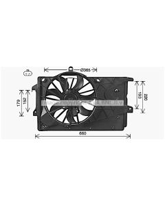 AVA QUALITY COOLING OL7527 - Ventola, Raffreddamento motore