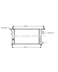 AVA QUALITY COOLING OLA2261 - Radiatore, Raffreddamento motore