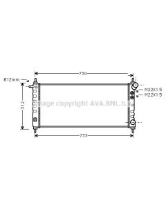AVA QUALITY COOLING OLA2263 - Radiatore, Raffreddamento motore