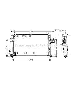 AVA QUALITY COOLING OLA2380 - Radiatore, Raffreddamento motore