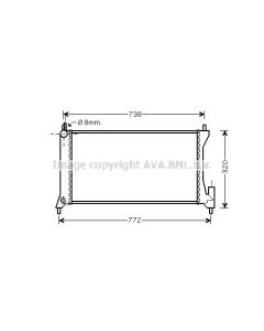 AVA QUALITY COOLING OLA2386 - Radiatore, Raffreddamento motore