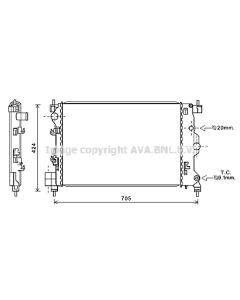 AVA QUALITY COOLING OLA2666 - Radiatore, Raffreddamento motore