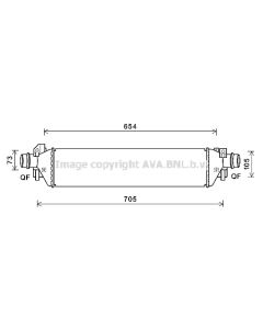 AVA QUALITY COOLING OLA4664 - Intercooler