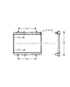 AVA QUALITY COOLING PE2267 - Radiatore, Raffreddamento motore