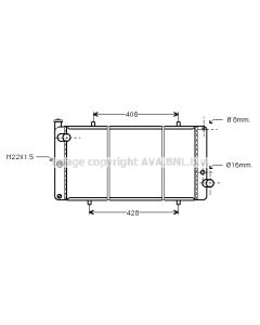 AVA QUALITY COOLING PEA2111 - Radiatore, Raffreddamento motore