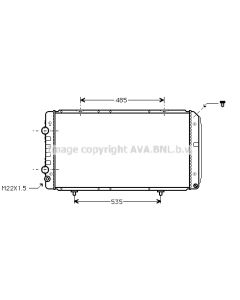 AVA QUALITY COOLING PEA2146 - Radiatore, Raffreddamento motore