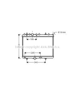 AVA QUALITY COOLING PEA2255 - Radiatore, Raffreddamento motore