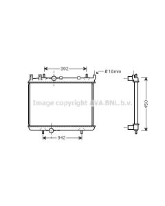 AVA QUALITY COOLING PEA2263 - Radiatore, Raffreddamento motore