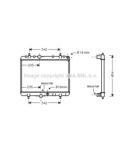 AVA QUALITY COOLING PEA2280 - Radiatore, Raffreddamento motore