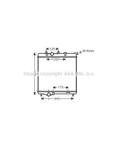 AVA QUALITY COOLING PEA2298 - Radiatore, Raffreddamento motore