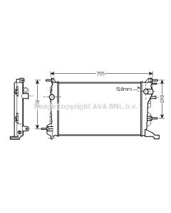 AVA QUALITY COOLING RT2410 - Radiatore, Raffreddamento motore