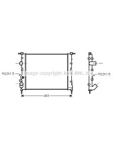 AVA QUALITY COOLING RTA2197 - Radiatore, Raffreddamento motore
