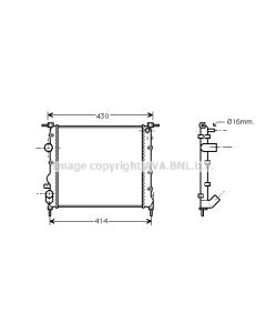 AVA QUALITY COOLING RTA2261 - Radiatore, Raffreddamento motore
