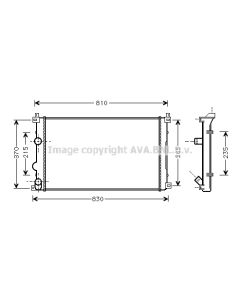 AVA QUALITY COOLING RTA2322 - Radiatore, Raffreddamento motore