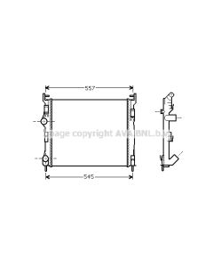 AVA QUALITY COOLING RTA2326 - Radiatore, Raffreddamento motore
