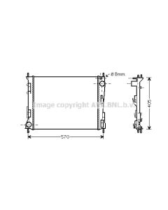 AVA QUALITY COOLING RTA2374 - Radiatore, Raffreddamento motore